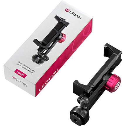 Ulanzi MA61 QuickClip Soporte para Teléfono 2.6 a 3.5 Pulgadas Giratorio 360°