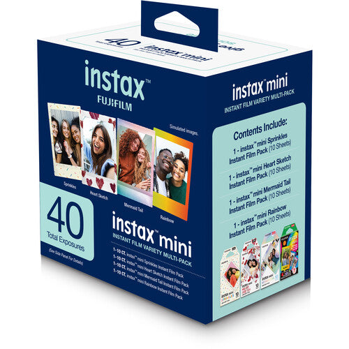 FUJIFILM instax mini Película Instantánea Pack Variety 40 Exposiciones 2025 diseños
