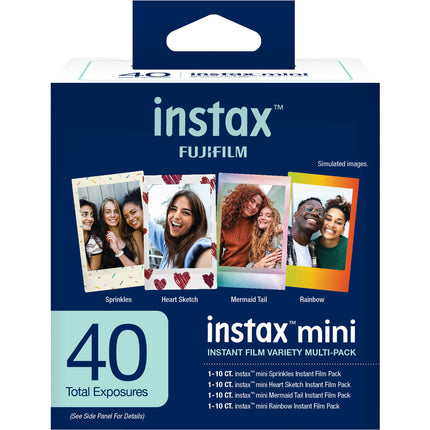 FUJIFILM instax mini Película Instantánea Pack Variety 40 Exposiciones 2025 diseños