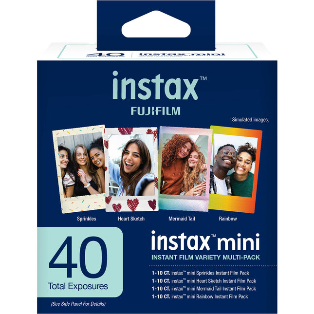 FUJIFILM instax mini Película Instantánea Pack Variety 40 Exposiciones 2025 diseños