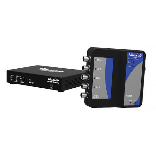 MuxLab Broadcast 6G-SDI Extensor 4K sobre UTP con Fuente 48V