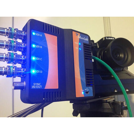 MuxLab Broadcast 6G-SDI Extensor 4K sobre UTP con Fuente 48V