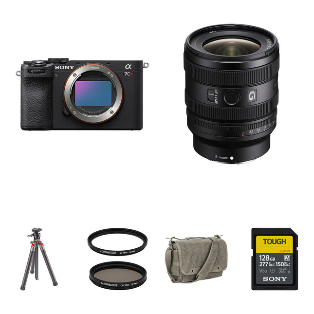 Sony a7CR Cámara Sin Espejo con lente FE 16-25mm f2.8 Sensor 61MP Kit Fotografía Paisaje