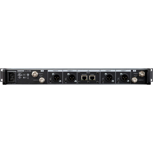 Shure ULXD4Q Receptor inalámbrico digital cuádruple 4 canales 64 MHz gama de sintonía