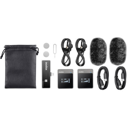 Godox MoveLink LT2 Sistema Micrófono Inalámbrico Digital 2 Personas 164 ft Batería 6h