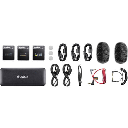 Godox MoveLink II M2 Sistema Micrófono Inalámbrico 2 Canales 100 m Negro