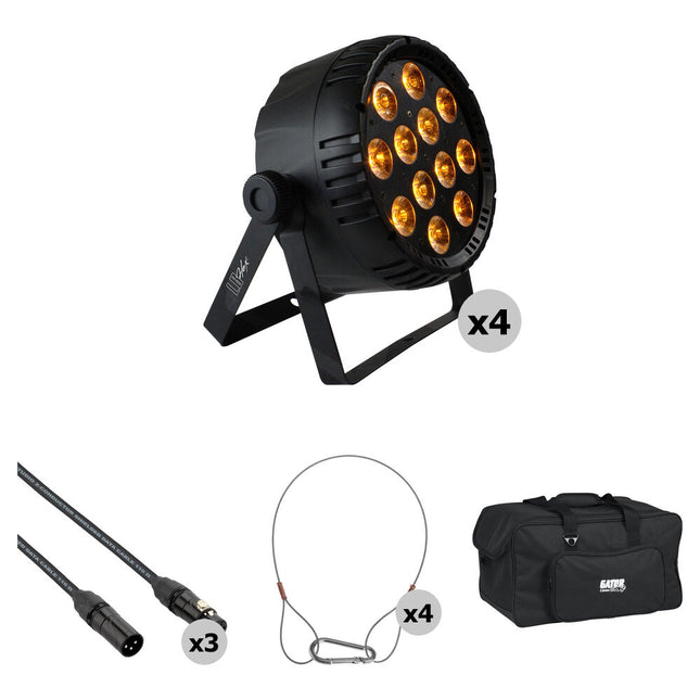 Blizzard LB-Par Hex RGBAW+UV kit de luces LED con DMX 6 canales y bolsa