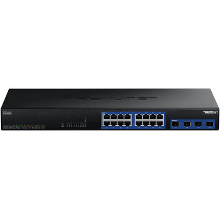 TRENDnet TEG-S50204 Switch de Red Gestionado 16 Puertos 2.5G 4 Puertos 10G SFP+ Rack Mount