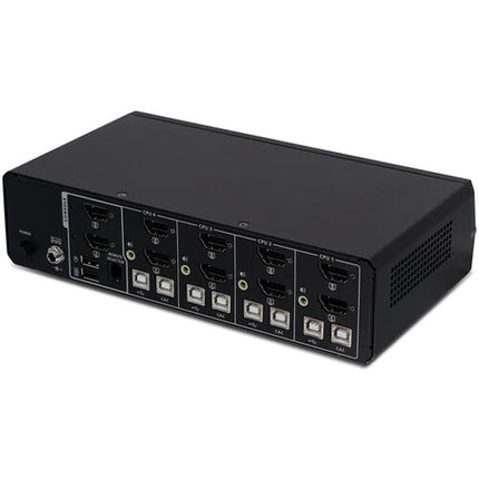 IOGEAR 4-Port Dual View Switch KVM seguro DP HDMI 5120x2880 60Hz con CAC