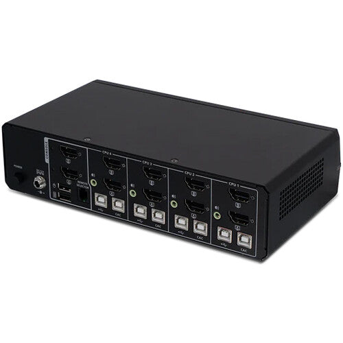 IOGEAR 4-Port Dual View Switch KVM seguro DP HDMI 5120x2880 60Hz con CAC