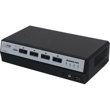 IOGEAR 4-Port Dual View Switch KVM seguro DP HDMI 5120x2880 60Hz con CAC