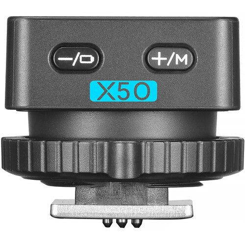 Godox X5O Disparador TTL inalámbrico para Olympus y Panasonic con zapata integrada y anillo de bloqueo