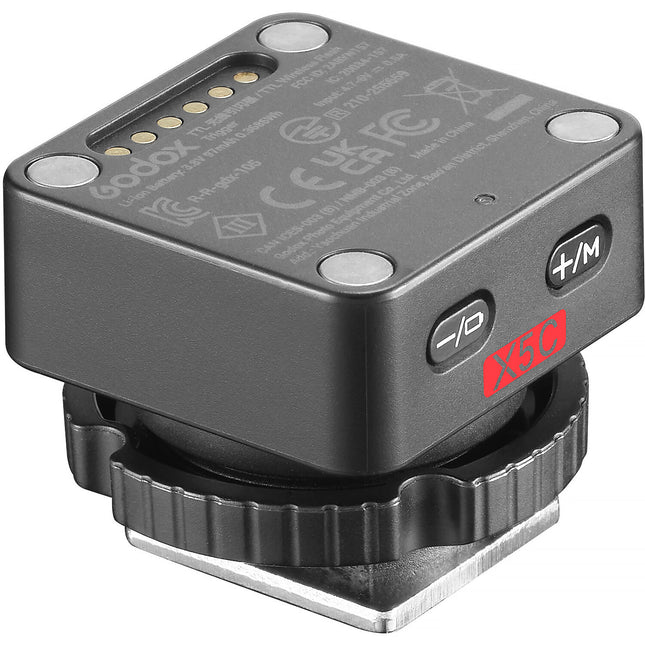 Godox X5C Disparador Flash Inalámbrico TTL para Canon con Zapata Integrada y Anillo de Bloqueo