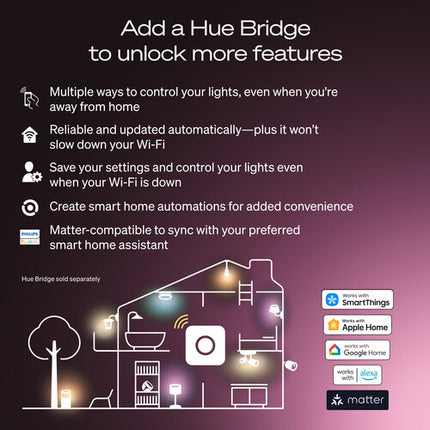Philips Hue A19 Bombilla Bluetooth White Ambiance 1100 lúmenes 2-Pack