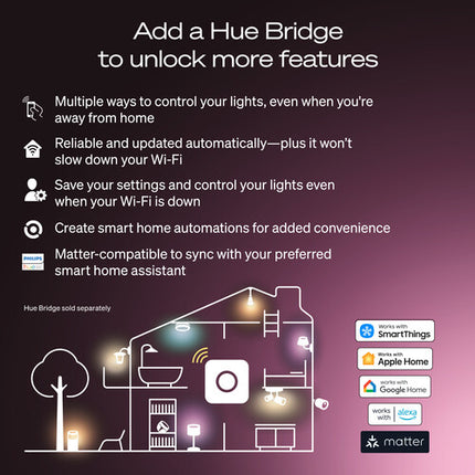 Philips Hue A19 Bombilla Bluetooth 1100 Lúmenes Temperatura 1000-20000K