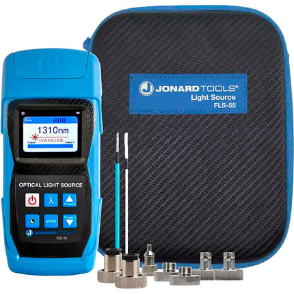 Jonard Tools Fuente de Luz Óptica Multimodo y Monomodo con Adaptadores 8301300nm y 13101550nm