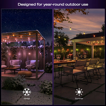 Philips Hue Festavia Globe Guirnalda Exterior 22 pies Multicolor Dimmable
