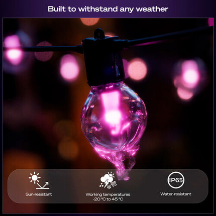 Philips Hue Festavia Globe Guirnalda Exterior 22 pies Multicolor Dimmable