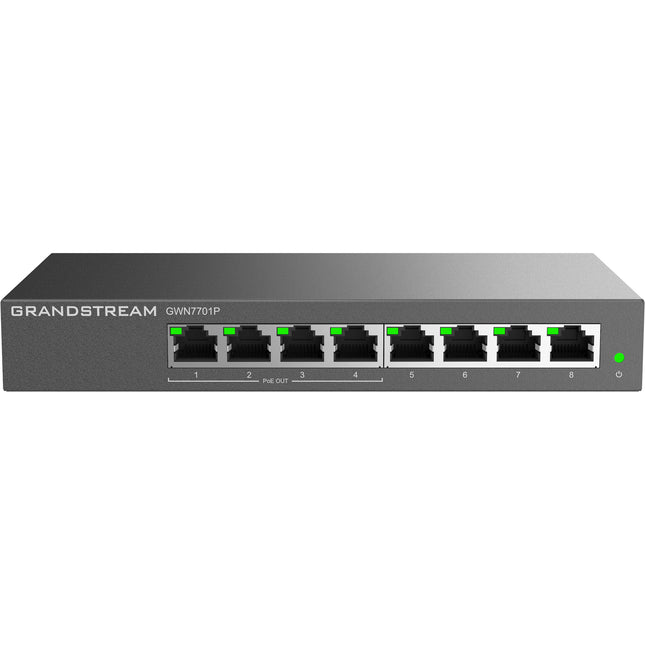 Grandstream GWN7701P Switch de Red No Gestionado 8 Puertos Gigabit 60W PoE+