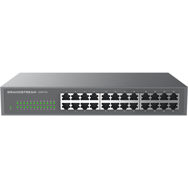 Grandstream GWN7703 Switch de Red No Gestionado 24 Puertos Gigabit 48 Gb/s Capacidad Rack y Escritorio