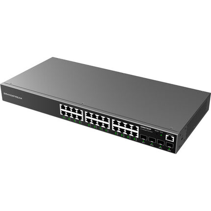 Grandstream Switch de Red PoE 24 Puertos GigE 4 Puertos SFP