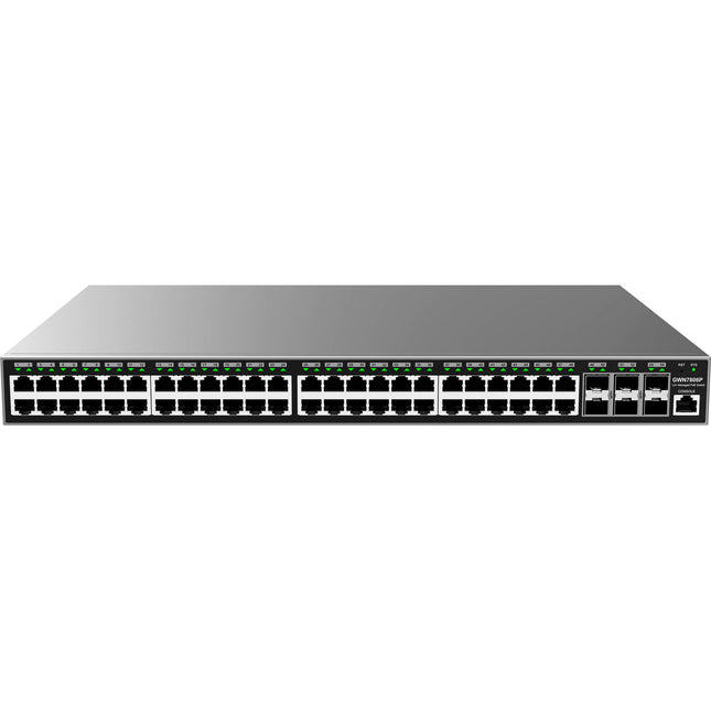 Grandstream GWN7806P Switch de red gestionado 48 puertos PoE+ 400W 6 SFP+