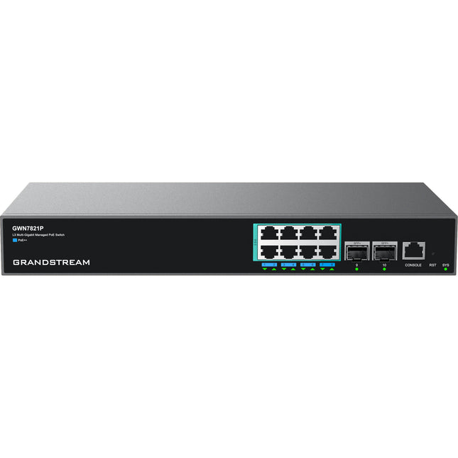 Grandstream GWN7821P Switch de red gestionado 8 puertos 2.5G PoE++ 240W