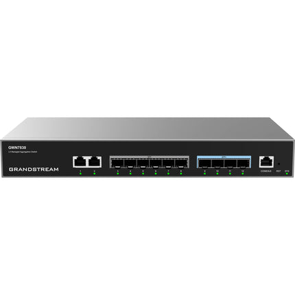 Grandstream GWN7830 Switch de Red de 10 Puertos Multi-Gig 6 SFP 4 SFP+ 96 Gbps