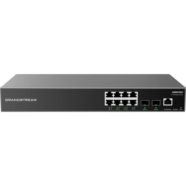 Grandstream GWN7801 Switch de Red Gestionado 8 Puertos Gigabit 20 Gb/s Capacidad Rackmount