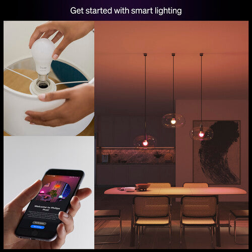 Philips Hue Essential A19 Bombilla Bluetooth 800 Lúmenes 16 Millones Colores 4 Pack