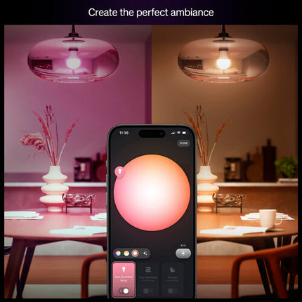 Philips Hue Essential Kit de Bombillas A19 800 Lúmenes 16 Millones de Colores 4 Unidades