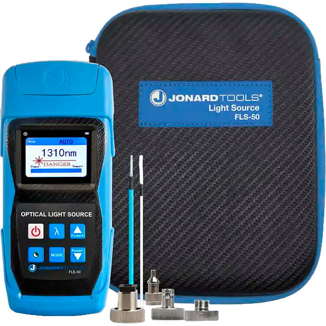 Jonard Tools FLS-50 Fuente de Luz Óptica 1310 y 1550nm con LCD color 2.4"