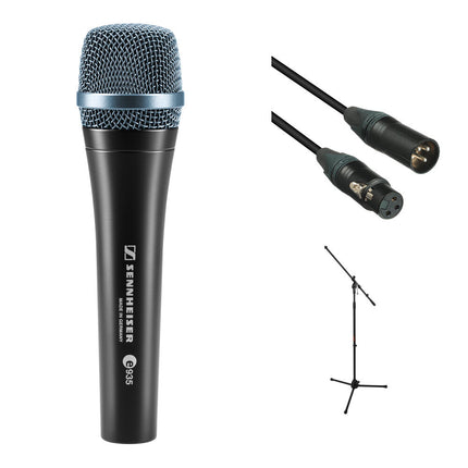 Sennheiser E935 Micrófono Dinámico Vocal Kit con Cable XLR 25 pies y Soporte Trípode 30 pulgadas