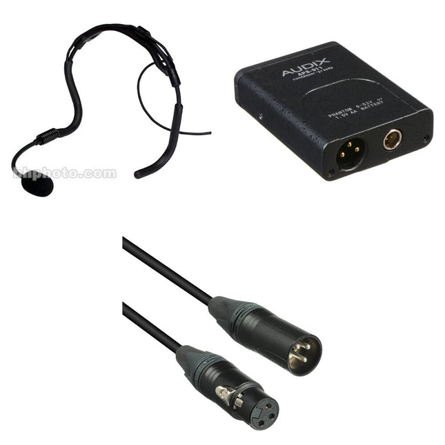 Audix HT2 Micrófono Diadema Con Fuente Phantom Kit Adaptador Manos Libres.