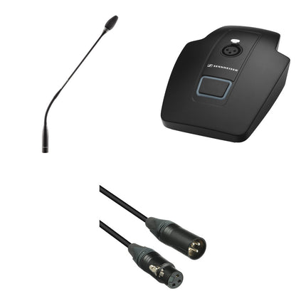 Sennheiser Gooseneck Micrófono de Mesa con Botón Programable 15.7" y Cable XLR 7.6 m