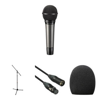 Audio-Technica ATM510 Micrófono Dinámico Cardioide Incluye Soporte Cable Viento