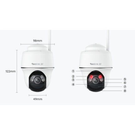 Reolink Argus Series B440 Cámara Exterior Inalámbrica 4K UHD Solar 64GB