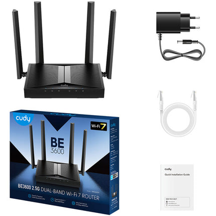 Cudy WR3600H BE3600 Router Inalámbrico Doble Banda Wi-Fi 7 3570 Mb/s