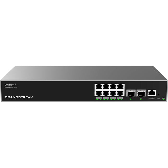 Grandstream GWN7811P Switch de Red Gestionado 8 Puertos Gigabit PoE+ 120W 56Gbps