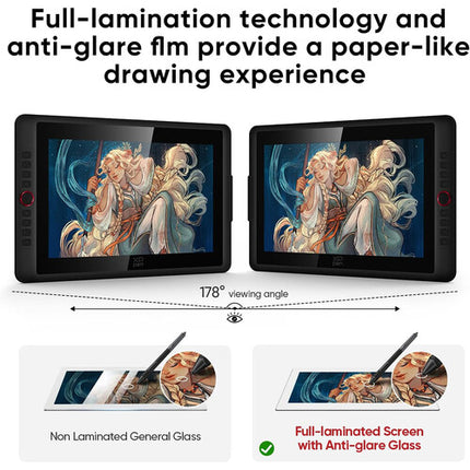 XPPen Artist 15.6 Pro V2 Pantalla Digital 15.4 Pulgadas Full HD 16384 Niveles de Presión