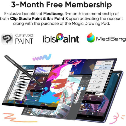 XPPen Magic Drawing Pad 12.2" Pantalla IPS 2160x1440 8GB RAM 256GB Storage