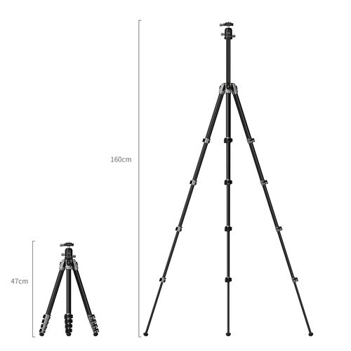 SmallRig 5478 Trípode de Fibra de Carbono con Cabezal Esférico 63" 33 lb