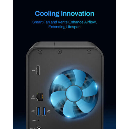 TerraMaster F2-425 NAS 2 Bahías 4GB RAM Quad Core 2.0GHz 60TB