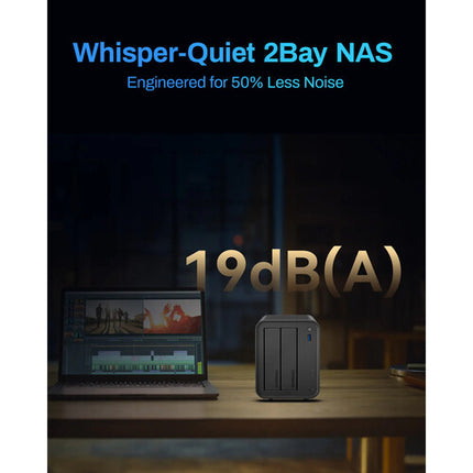 TerraMaster F2-425 NAS 2 Bahías 4GB RAM Quad Core 2.0GHz 60TB