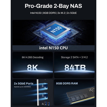 TerraMaster F2-425 Plus Almacenamiento en Red 8 GB DDR5 1020 MB/s RAID