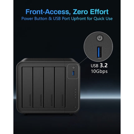 TerraMaster F4-425 NAS para red hogar 4 bahías 4 GB RAM 2.0 GHz CPU