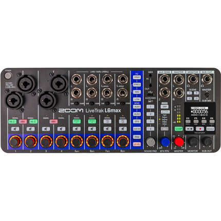 Zoom LiveTrak L6max Mezclador y Grabadora Portátil 12 Canales 14 Pistas 2TB