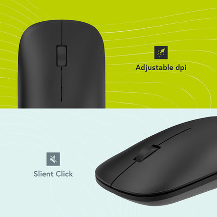 Styletech M400 Ratón Inalámbrico Bluetooth 5.0 1200 dpi Ergonomía Ambidiestra