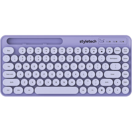 Styletech MK520 combo inalámbrico teclado y ratón 2.4 GHz 1600 dpi pastel púrpura