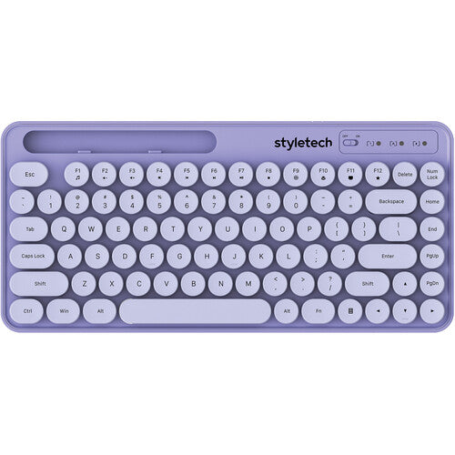 Styletech MK520 combo inalámbrico teclado y ratón 2.4 GHz 1600 dpi pastel púrpura